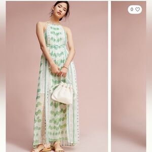 Anthropologie Vera Silk Maxi Dress